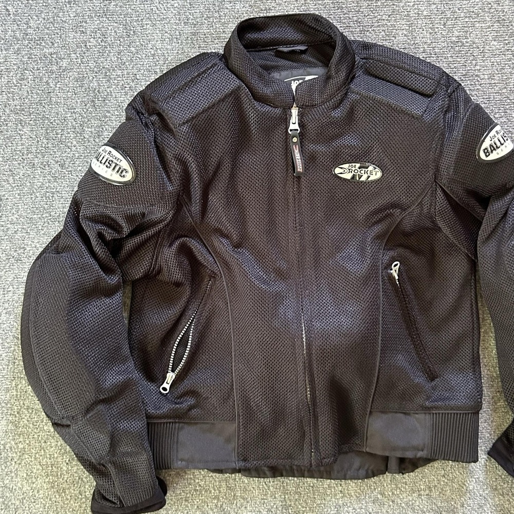 Joe Rocket Ballistic Jacket Mens Large Black Mesh Touring Motorcycle Armor